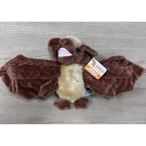 Brown Bat Wild Republic Huggers Plush Slap Bracelet Glow in Dark Eyes New NWT